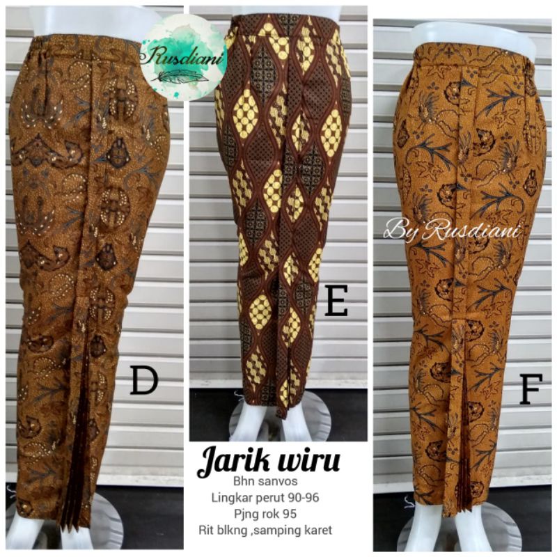 SALE  ROK BATIK JARIK WIRU BAHAN SANWOS ORI BATIK RUSDIANI FASHION WANITA SOLO