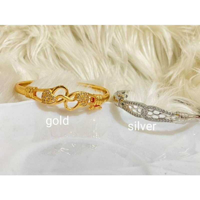 gelang tangan dewasa xuping warna emas dan silver