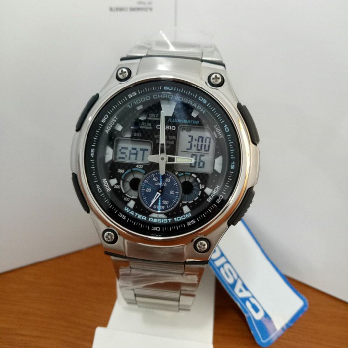 Jam tangan pria Casio AQ-190WD-1AVDF ORIGINAL RESMI