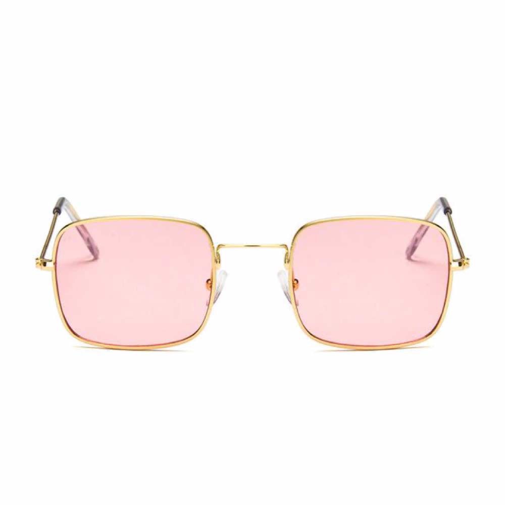 Anti UV Sunglasses [ Pink Gold ] Kacamata Pria &amp; Wanita - Kotak - HM01