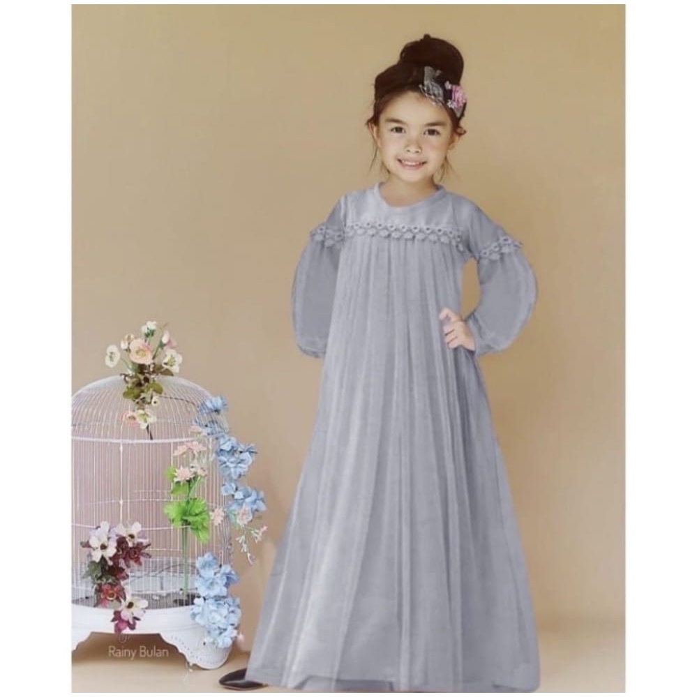 NURAINI KIDS MAXI BO MOSSCRAPE MIX TILE TUTU COMBI RENDA 4-6 THN LD 60 CM PB 85 CM DAPAT GAMIS ANAK ( BACA DESKRIPSI SEBELUM ORDER ) BAJU KIDS TERBARU KEKINIAN  SIMPLE DAN  KEKINIAN 2022