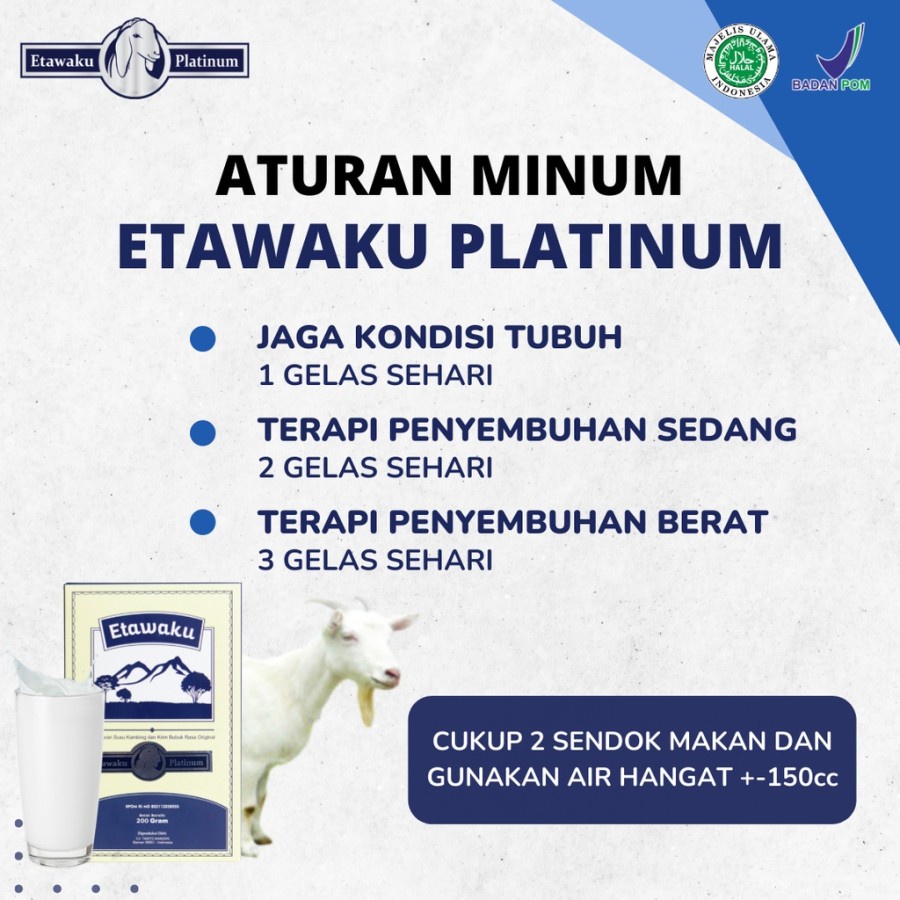 Bisa Cod - Etawaku Platinum | Susu Kambing Etawa 100% Murni Pengganti Susu Sapi