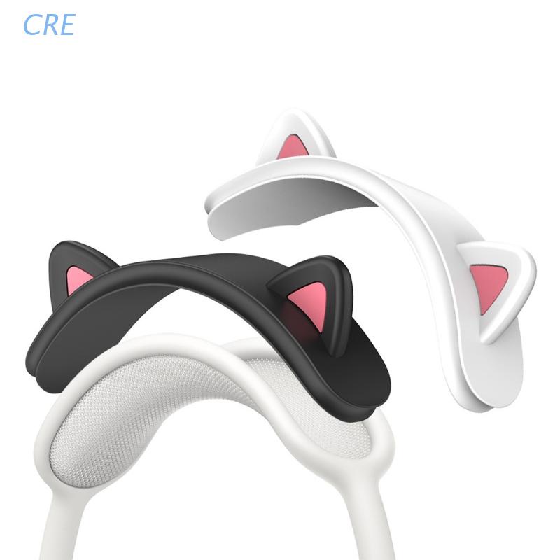 Cre Casing Soft Case Silikon Bentuk Telinga Kucing Lucu Untuk Airpods Max