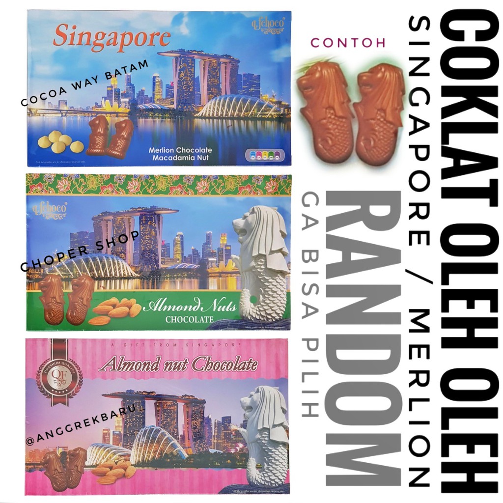 

BELI 2 BONUS 1 Cokelat Merlion Singapore RANDOM / Coklat Singapura