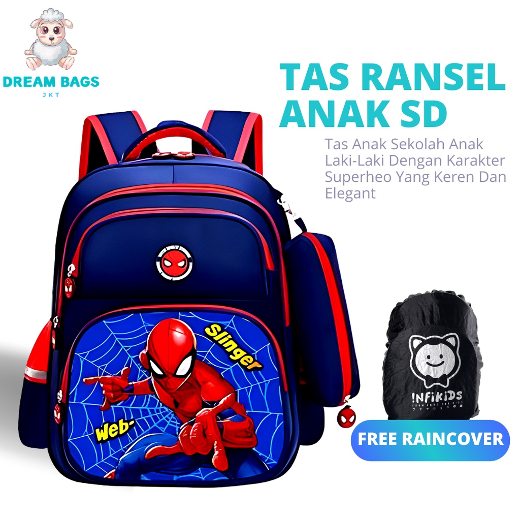 Tas Sekolah Anak Laki Laki SD Dream Bags - Ransel Anak Sekolah Import - Tas Ransel Anak Laki Laki