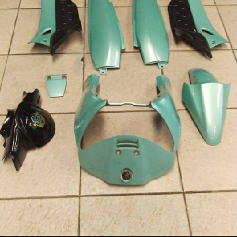 cover body halus nouvo lele hijau tosca original second 2002-2003