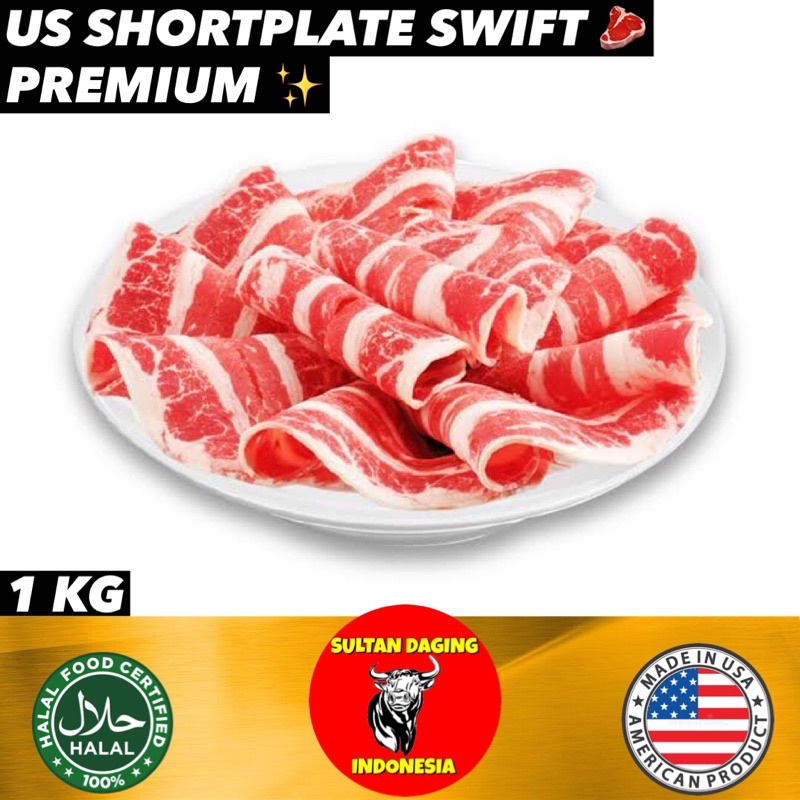 

US SWIFT SHORTPLATE PREMIUM 1 KG IMPORT DARI USA/ US SWIFT SHORTPLATE YAKINIKU/ US SWIFT SHORTPLATE GRILL/ US SWIFT SHORTPLATE SHABU/ US SWIFT DAGING SLICE