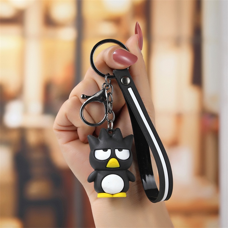 Gantungan Kunci Bentuk Penguin Kartun Bahan PVC Untuk Hadiah Teman