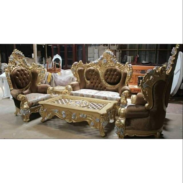 Set meja kursi tamu ukir mewah mebel meubel furnitur asli jepara terbaru terkini