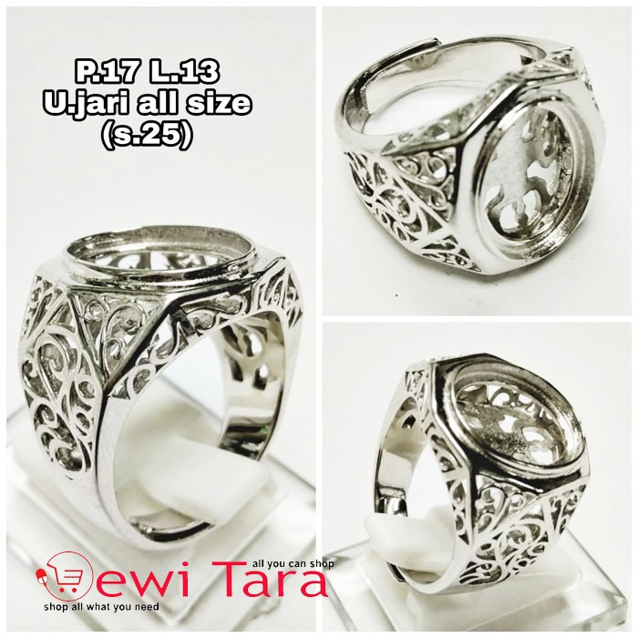 Cincin Ukir Cincin Batik Pria Cincin Perak - Emban Perak Murni - Cangkang Akik