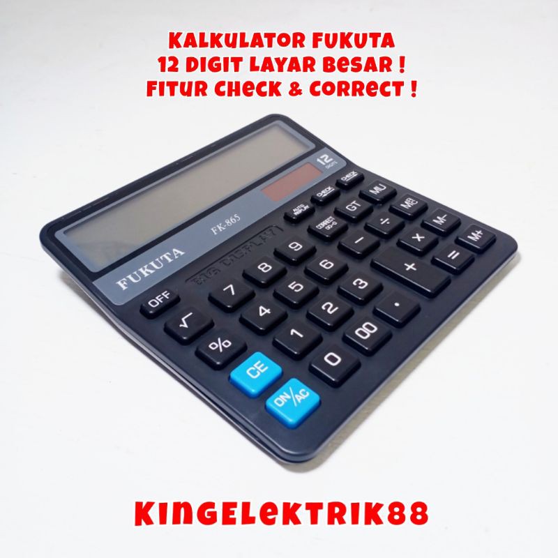 

Kalkulator 12 Digit FUKUTA FK-865 Big Size