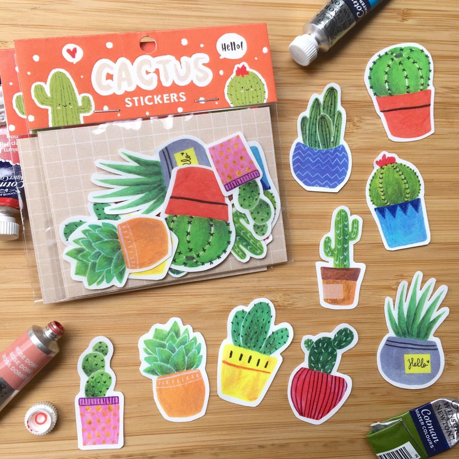 

[Artopia] Sticker Planner Cactus by MENTOL ART / Stiker Lucu / Cute / Bujo Journaling Journal