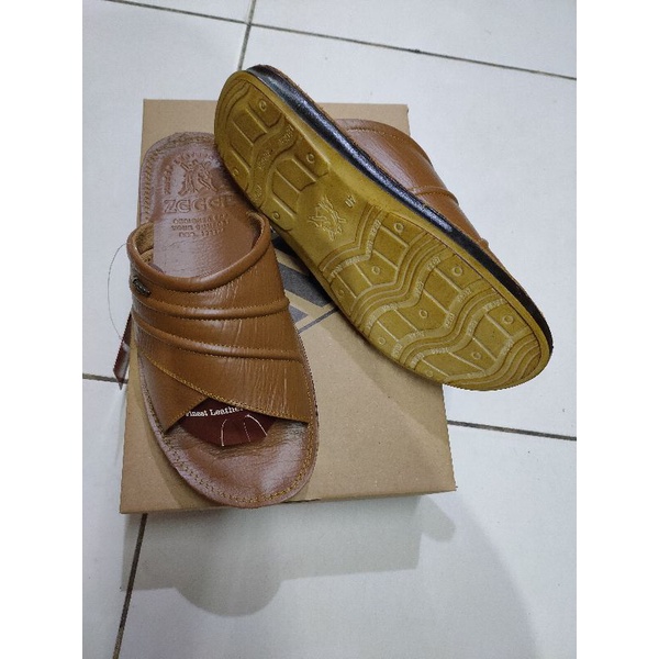 zeger sandal kulit pria dewasa. zeger TS 148 tan.original 100%