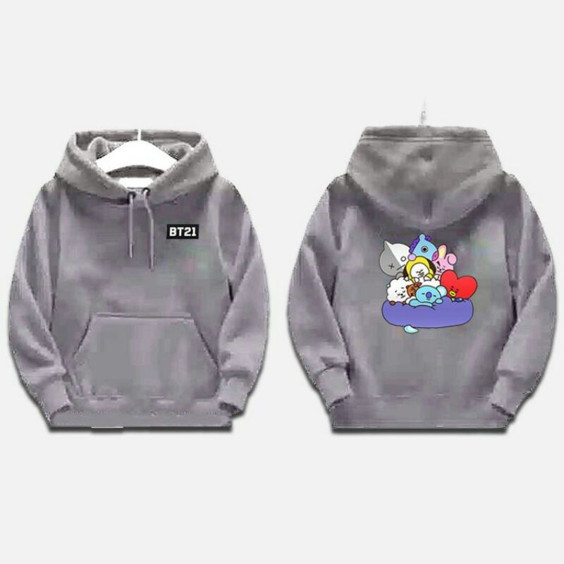 jaket Hoodie anak BT21 Sleep kids cowok/cewek