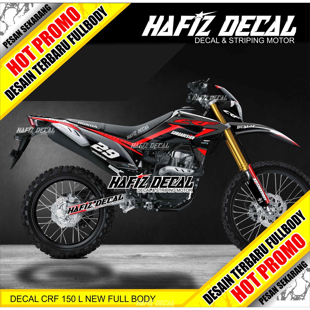 DECAL CRF 150 L FULL BODY, DECAL CRF, STICKER CRF 150L FULL BODY, STICKER CRF, STICKER CRF 150