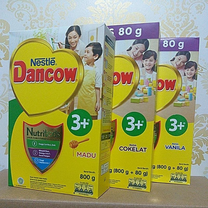 

Dancow 3+ Nutritods Vanila/Madu/Cokelat 800 & 1000 gram