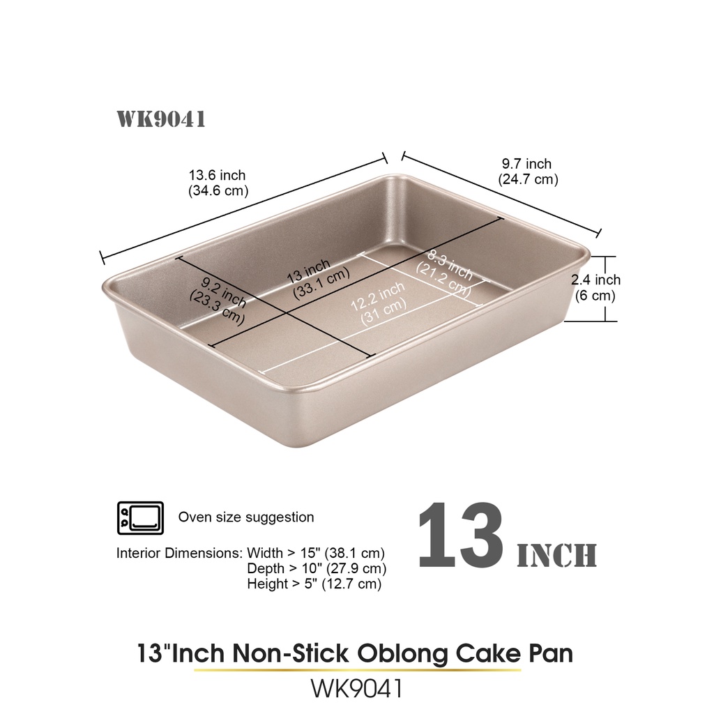 CHEFMADE Loyang Cetakan Kue Roti Kotak Persegi Cake Baking Pan Non Stick Anti Lengket Bongkar Pasang