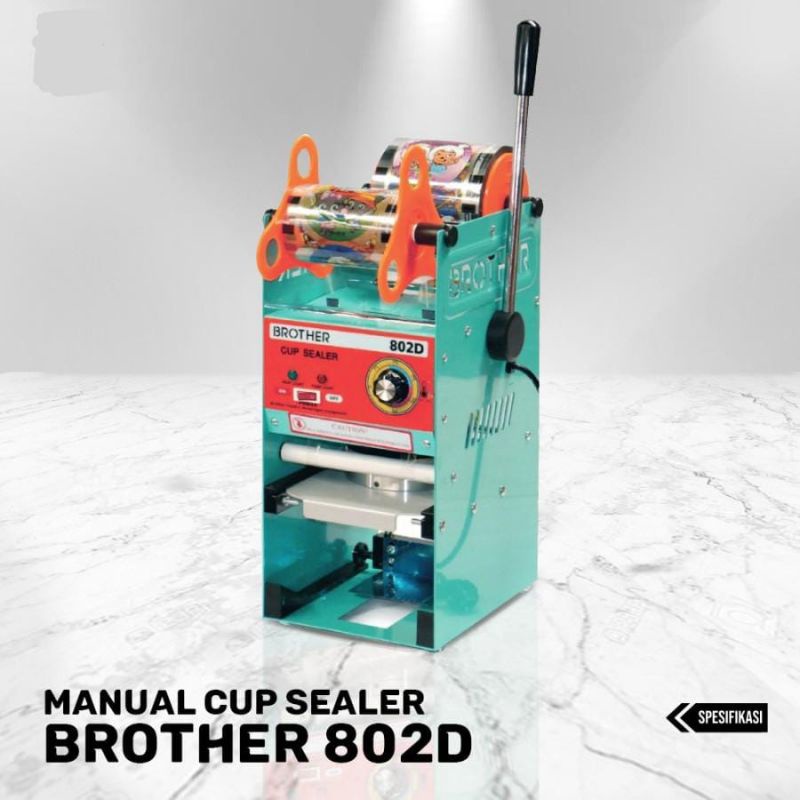 Mesin Press Gelas Plastik/Cup Sealer Brother 802D by Carlton 12oz~16oz