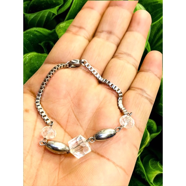 gelang titanium//gelang kristal//titanium//gelang