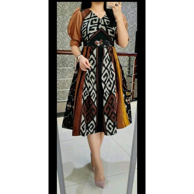 Dress Tenun jepara.baju tenun troso