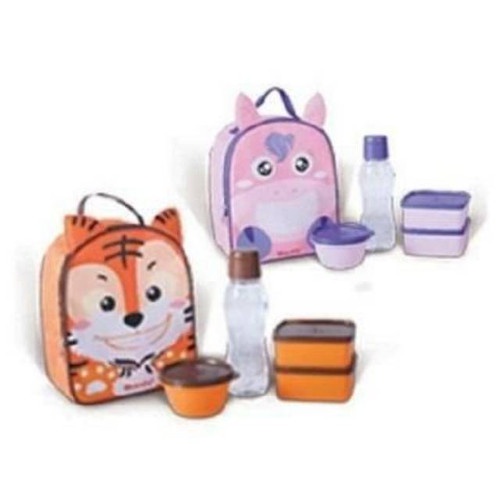 BISA COD MOORLIFE Set lunch Box Funimal monkey pony TERMURAH-Funimal Lunch Set. Moorlife/Tempat Maka
