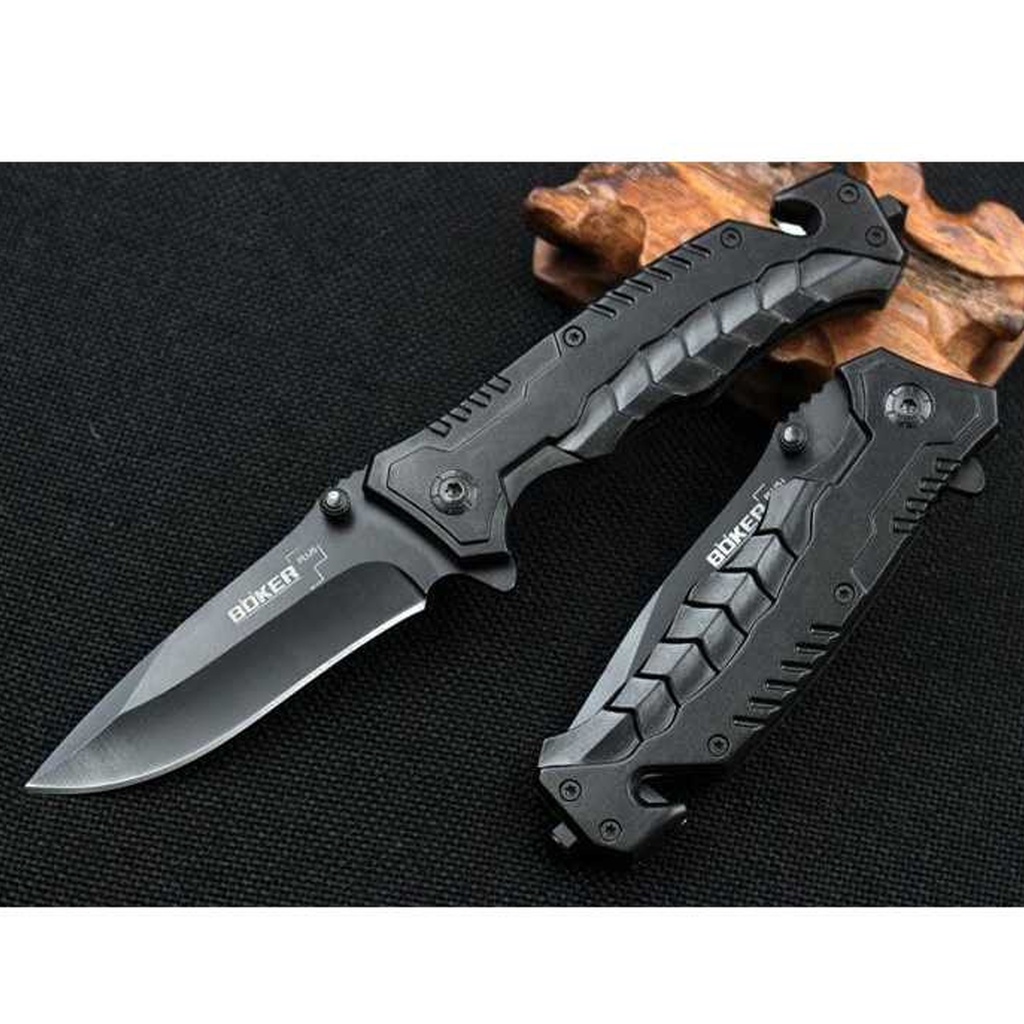 Pisau Lipat KNIFEZER  Pisau Lipat Camping Boker CS GO Portable Knife Black