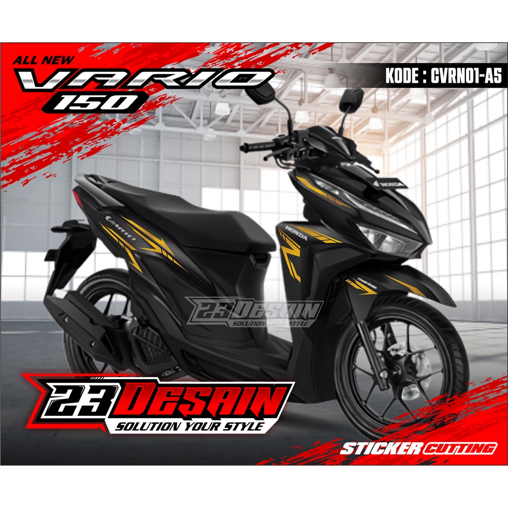 Cutting Sticker 125-150 New - Sticker Vario 150 Gold - Striping Vario New CVRN01 GOLD PREMIUM