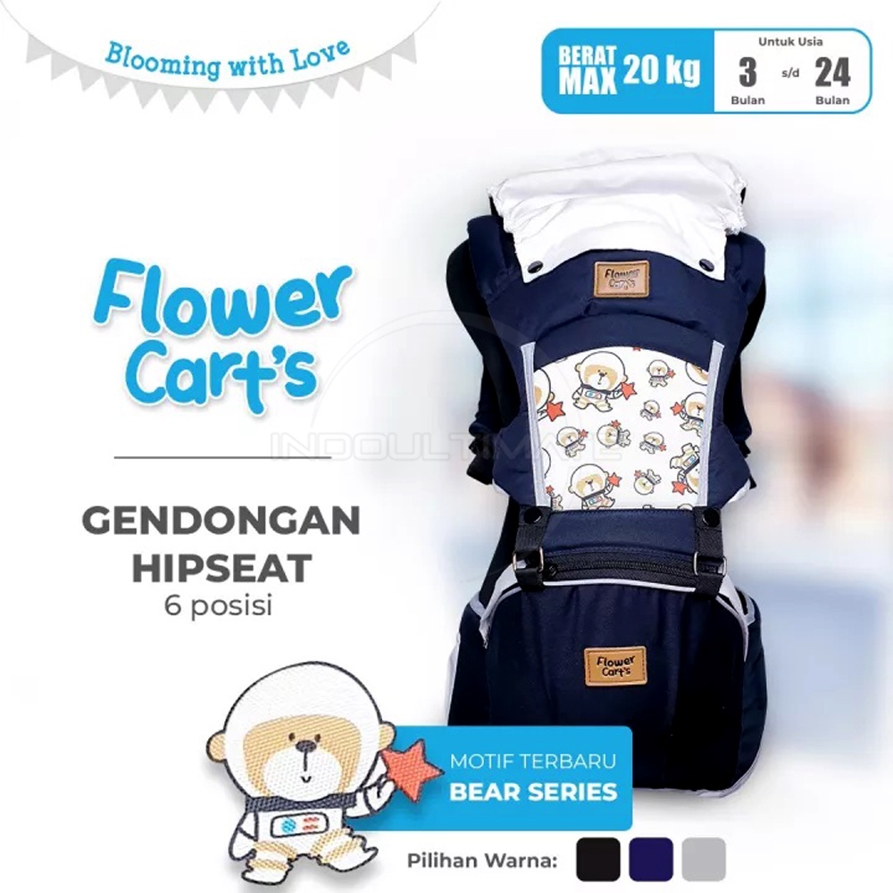 Promo 7.7 6in1 Way Gendongan Hipseat Bayi  BY-7077 FLOWER CART'S Gendongan Depan Anak Multifungsi Gendongan Anti Capek Baby Carrier Gendongan Multifungsi Gendongan Carrier Bayi