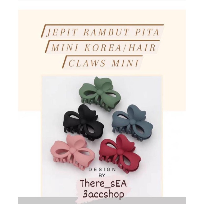 Jedai Pita Mini 3,5cm Jepit Rambut Poni Model Pita Gaya Korea Ukuran Mini