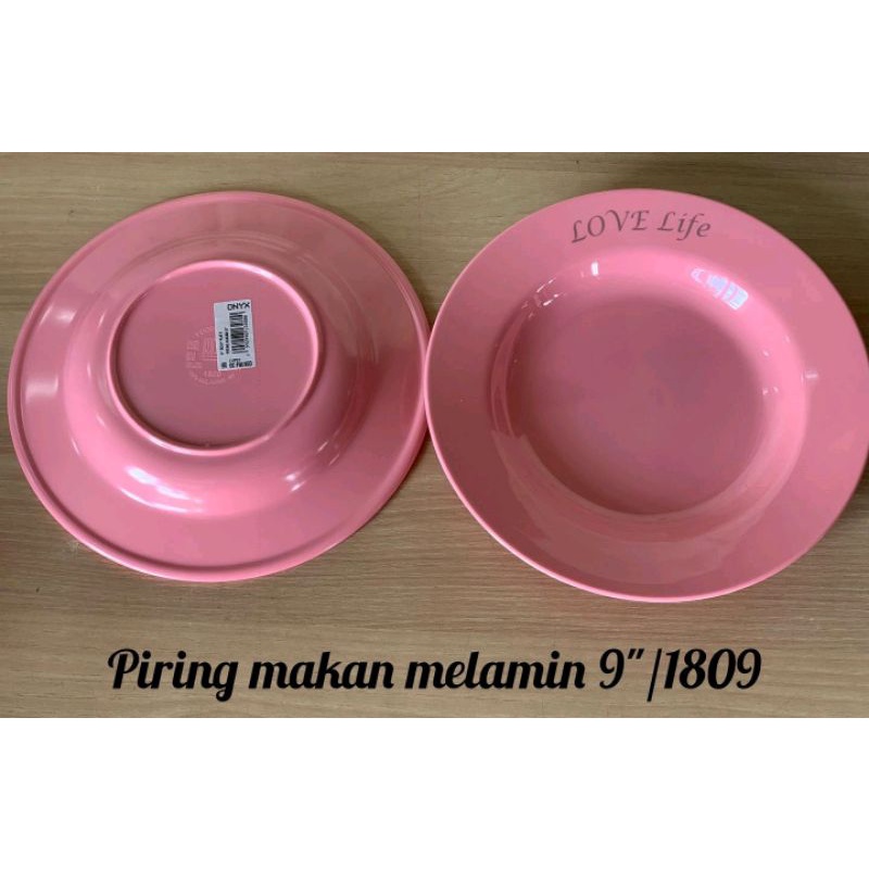 ONYX - PIRING MAKAN MELAMIN PINK LOVE LIFE