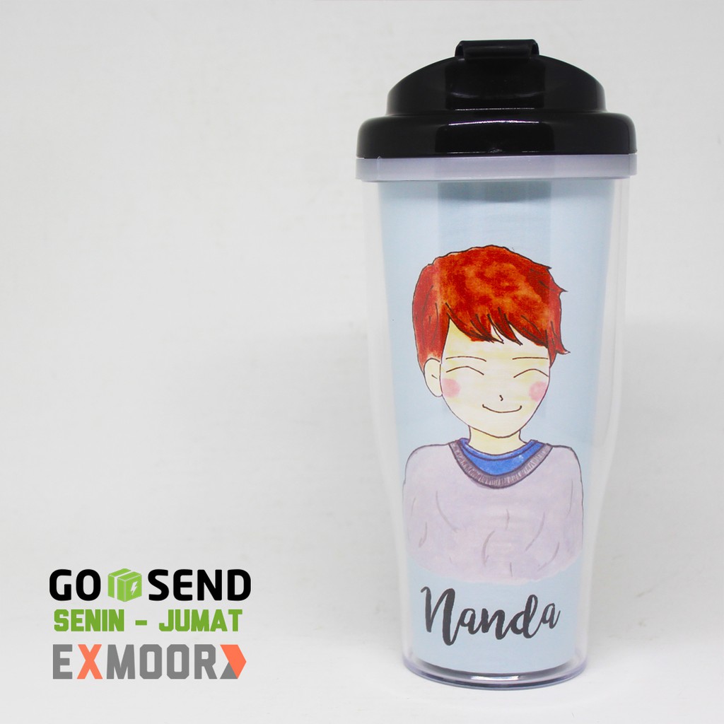 Tumbler Kado Ulang Tahun Laki-laki Doodle Casual