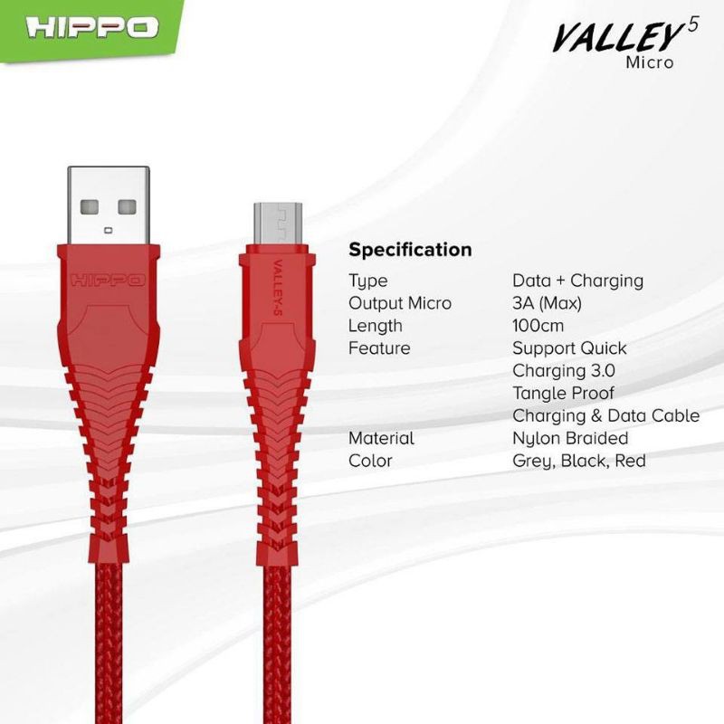 Hippo Valley 5 USB Type C, Lightning &amp; Micro