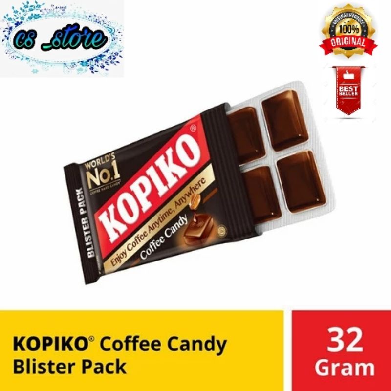 

Kopiko Coffee Candy Blister Permen Kopi Pack 32 gr