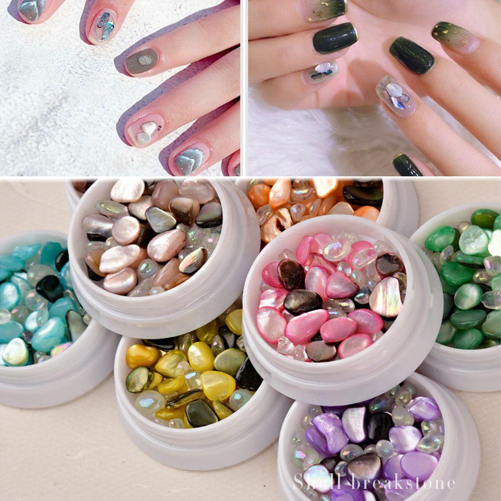 Berlian Imitasi Glitter Flakes 3D Warna Gradasi Untuk Dekorasi Nail Art