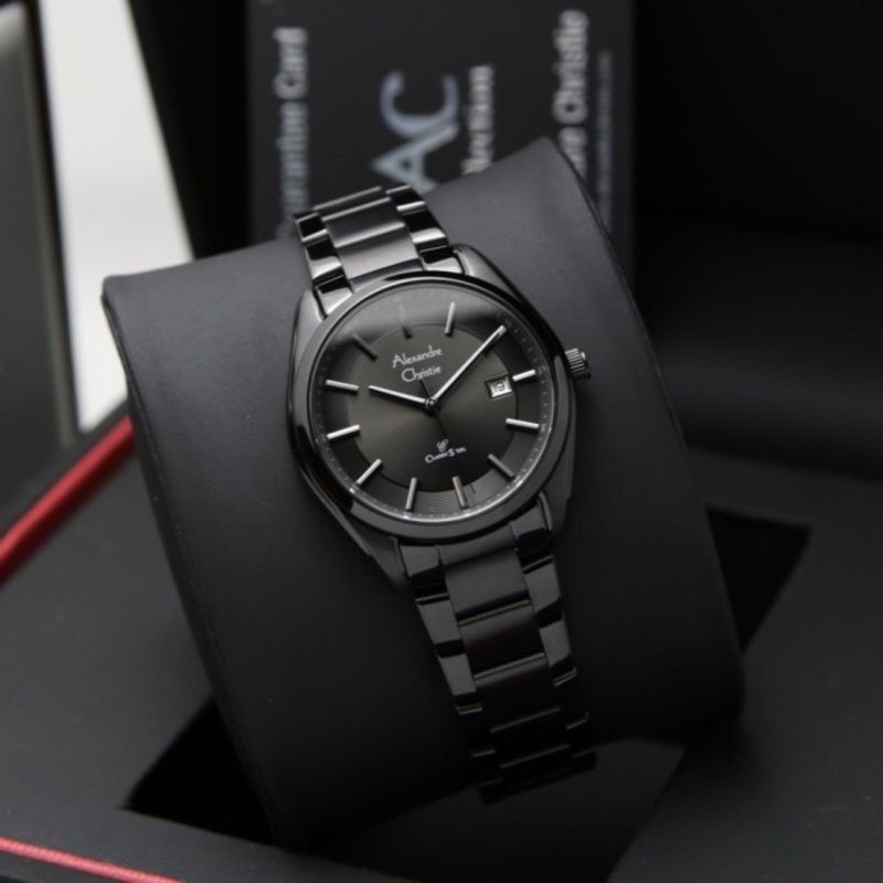 JAM TANGAN WANITA ALEXANDER CHRISTIE AC 8648 BLACK AC 8648 ORIGINAL
