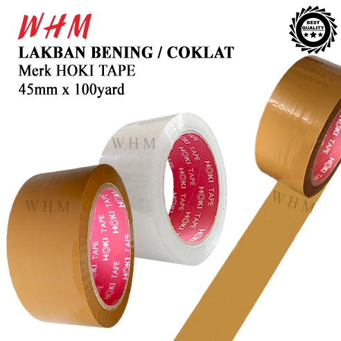 Murah Super Clean FULL 45mmx100Y  LAKBAN BENING dan Coklat hoki tape