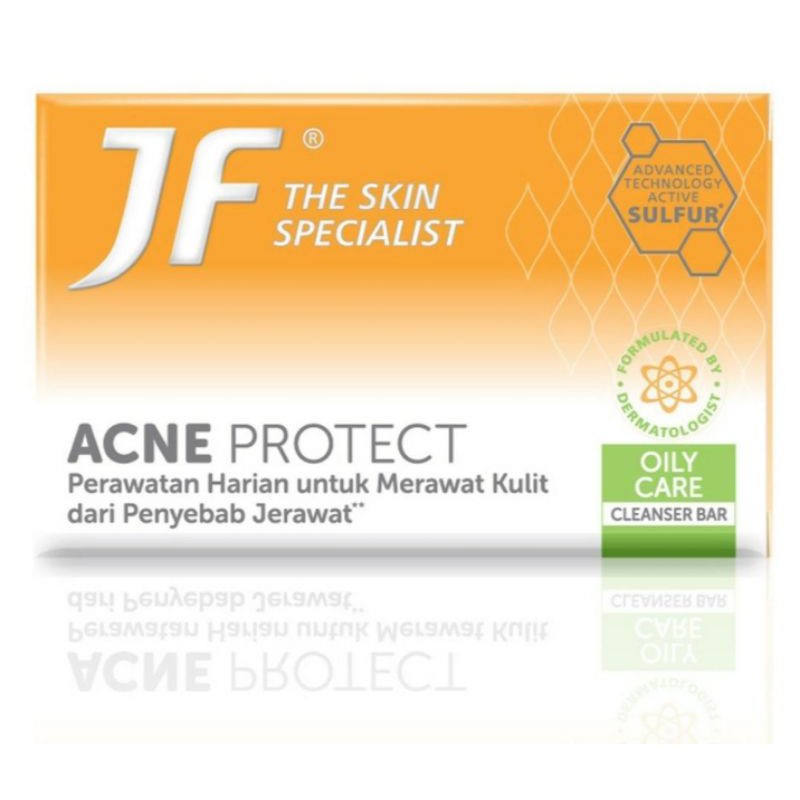 JF BIO SULFUR ACNE PROTECT SENSITIVE Care Mild - Oily Care 90Gr - Sabun Batang 65 gr Muka Wajah Untuk Kulit Berjerawat Badan