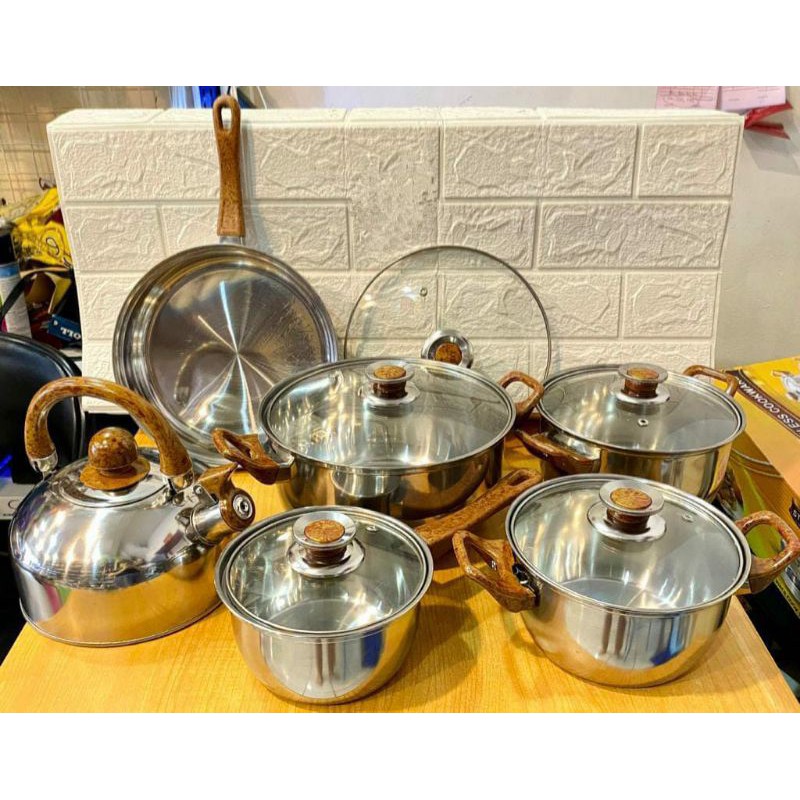 Paket Panci Stainless HC 12 pcs cookware HC 12pcs / Pan Set
