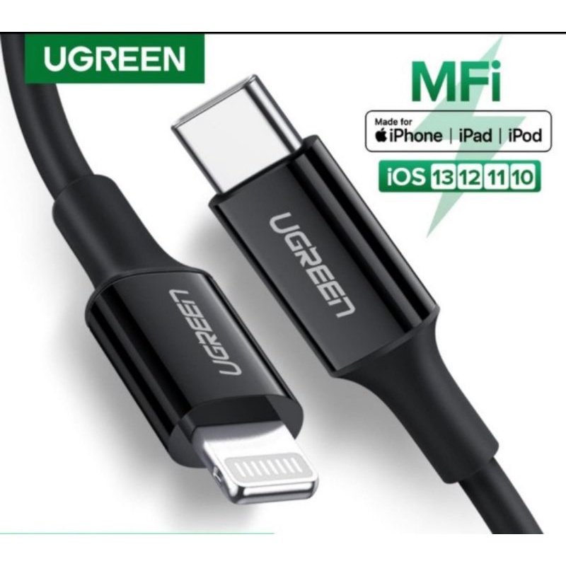 Ugreen Kabel Data iPhone iPad Type C to Lightning Mfi iPhone 13 14 12 11 8 X XR XS Max Fast Charging