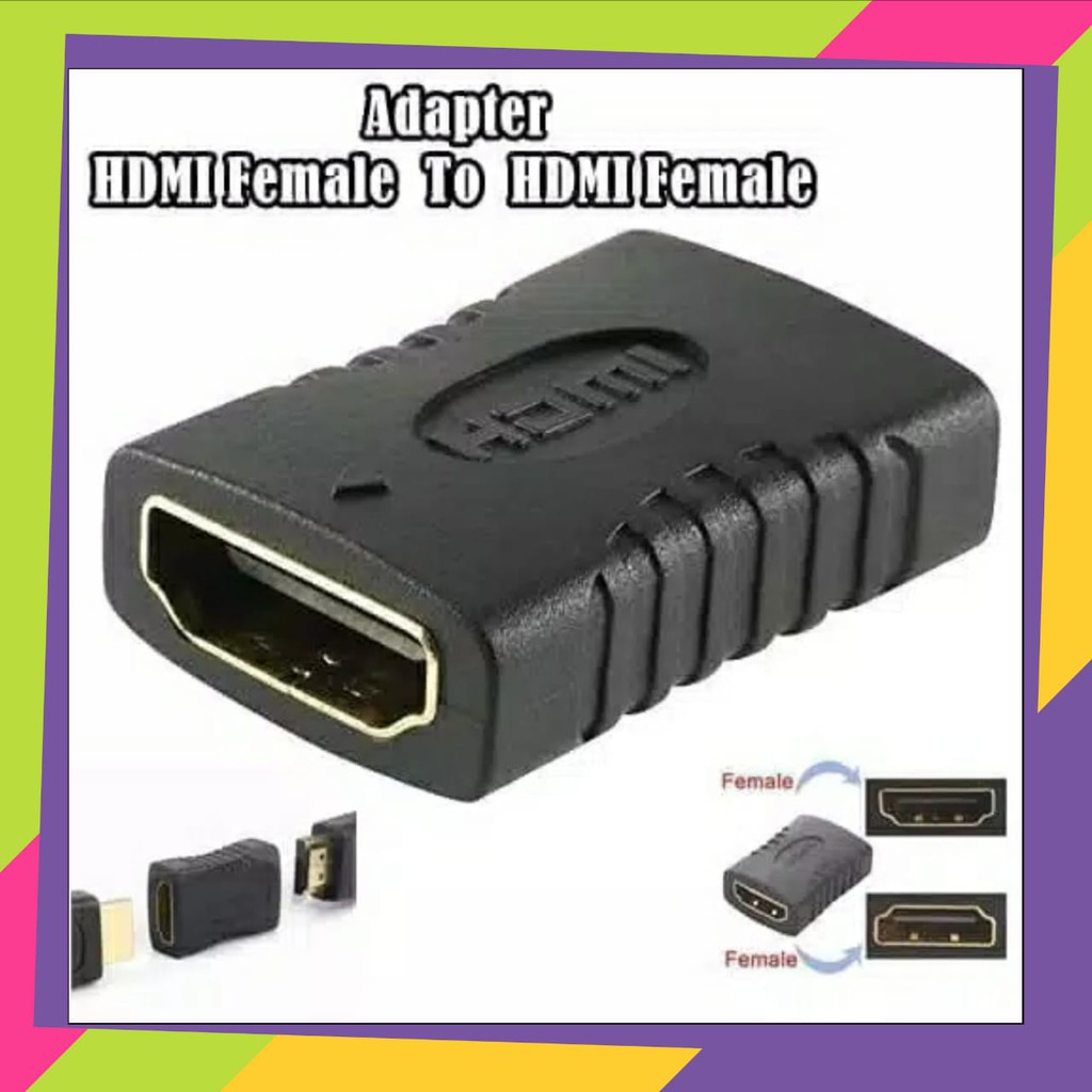 Adapter Extender HDMI Female to Female HDTV 1080P penyambung hdmi