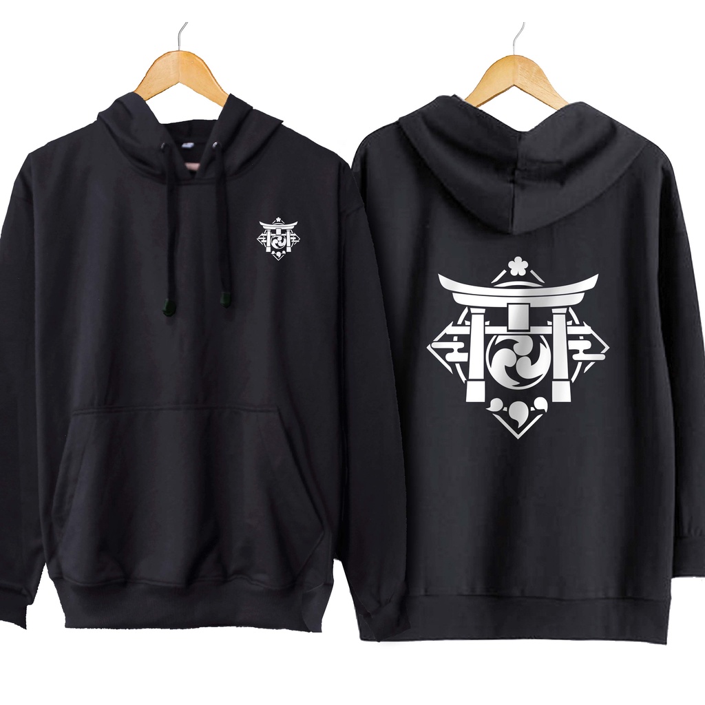 Jaket hoodiejumper japan game INAZUMA ICON - GENSHIN IMPACT material cotton fleece