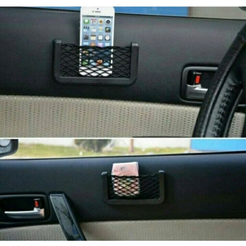 Kantong Jaring Mobil Car Sstorage Net Organizer Jaring Hp Mobil
