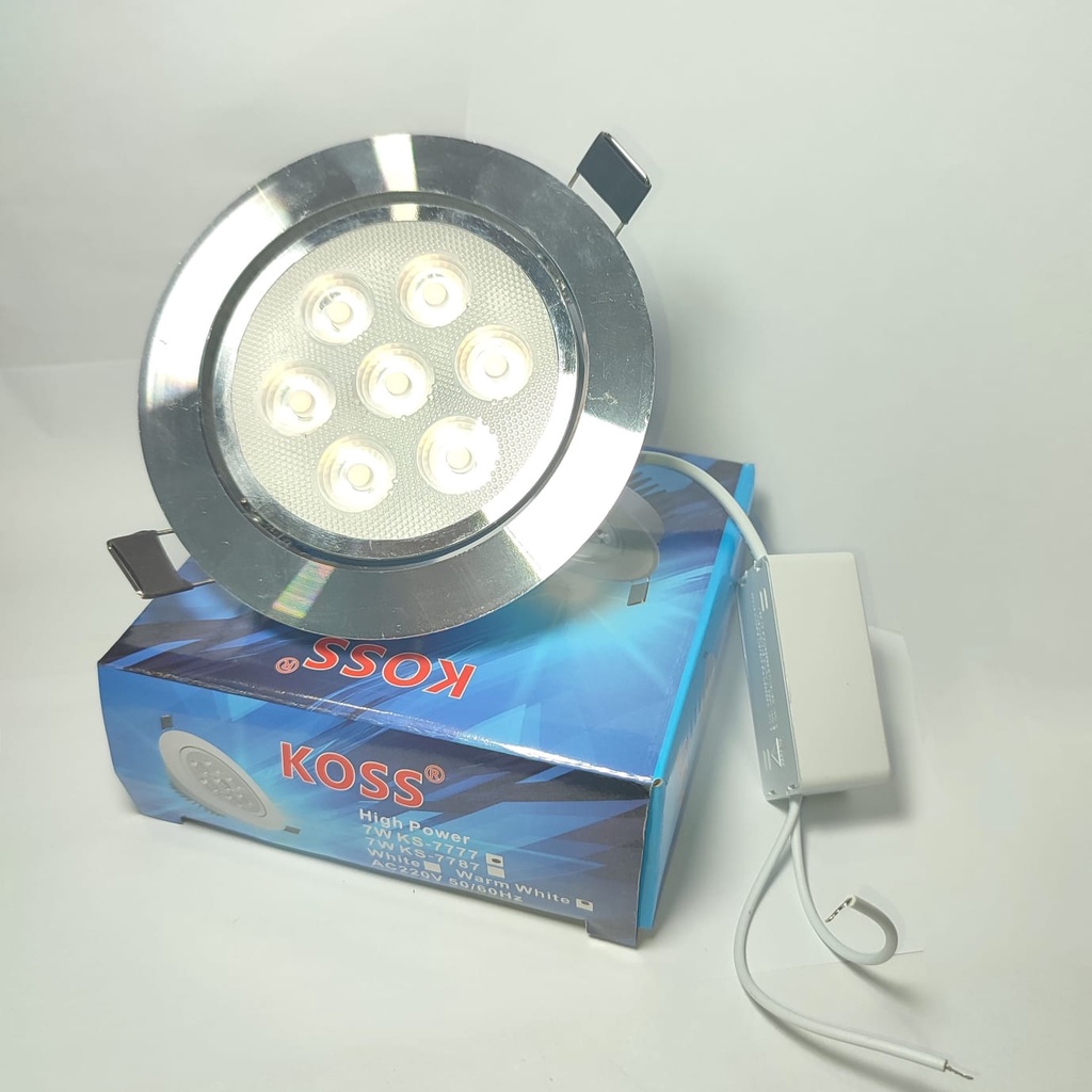 Lampu Downlight LED sorot 7Watt 7mata White / WarmWhite