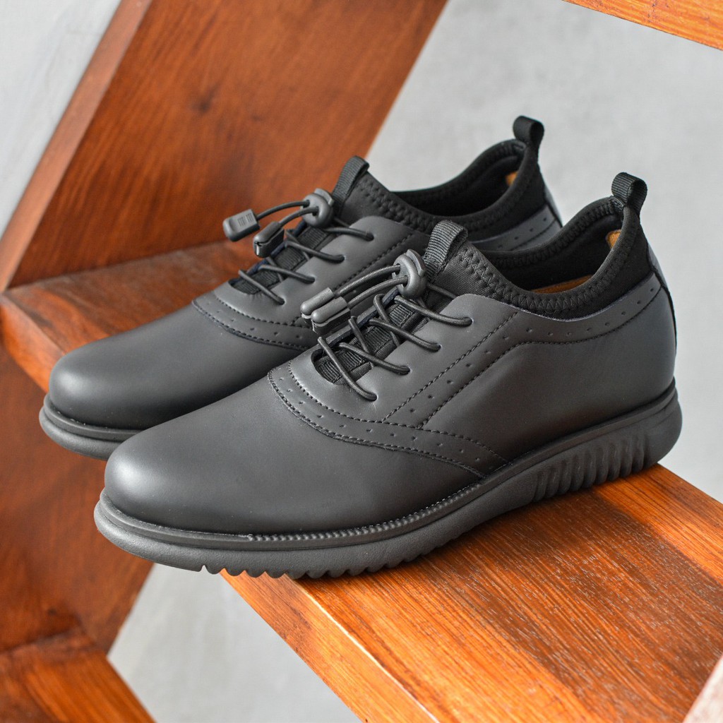 SEPATU SNEAKERS KULIT VOLVE ORCA LEATHER BLACK TOTOSURYO x VOLVE PROJECT SEPATU KULIT SEPATU COWOK
