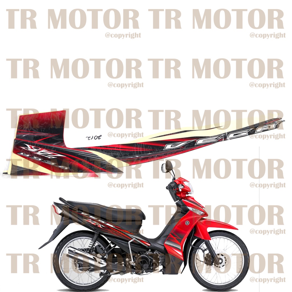 Stiker Motor Vega ZR 2012 Sticker Striping Lis Full Set Motor