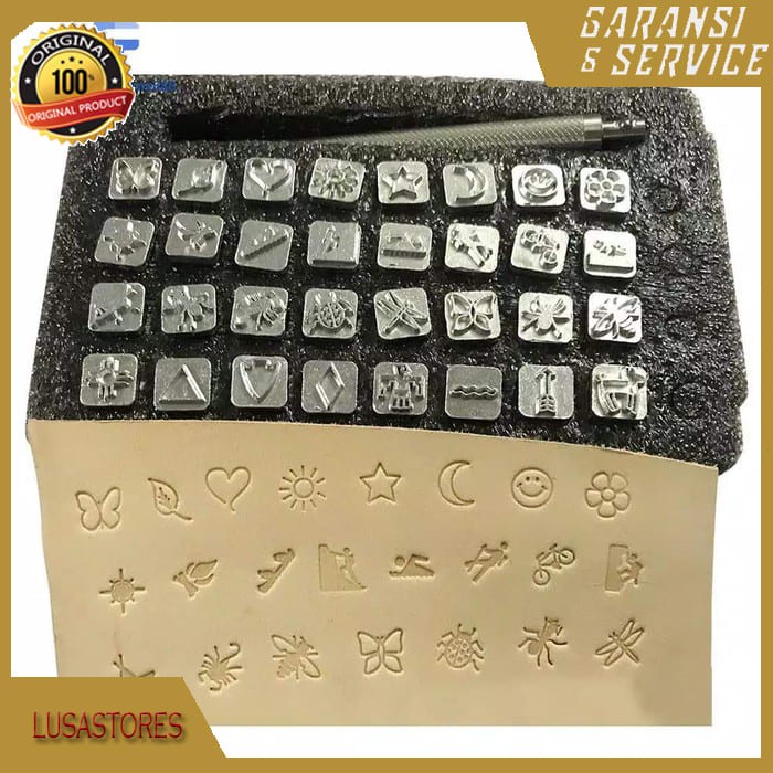 

Cetakan stampel embos kerajinan kulit Leather craft Stamp Swivel cutte