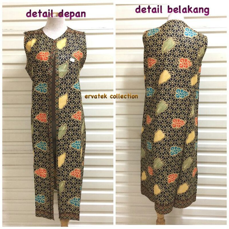 Bolero Imelda Rompi Batik Panjang BB09 Tanpa Lengan fit to XL Outer Bigsize