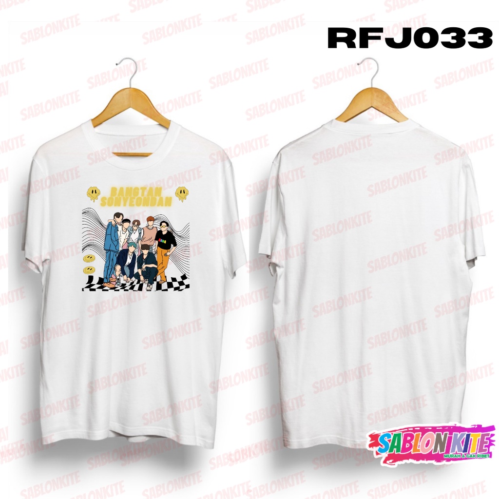 MURAH!!! KAOS KPOP SMILEY KUNING RFJ033 COMBED 30S