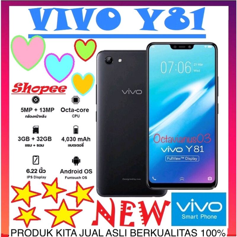 VIVO Y81 RAM 4/64GB &amp; 3/64GB &amp; 3/32GB BARU SEGEL GARANSI 1TAHUN