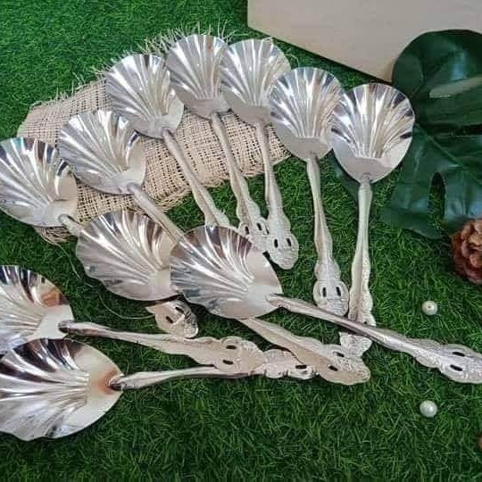 [BISA COD] PROMO Centong Sayur Motif Kerang Isi 12 pcs Stainless Tebal Centong Kerang Sendok Kerang Sendok Sayur Sendok Pesta Sendok Prasmanan Souvenir Murah Berkualitas